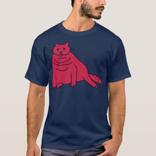 Viva Magenta Color of the Year 2023 Chonk Cat T_Shirt