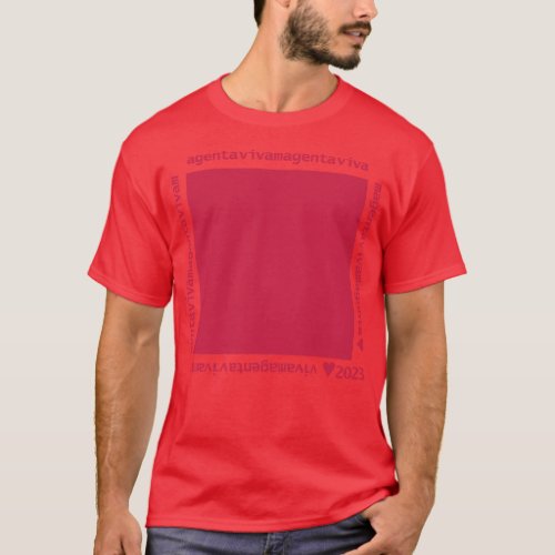 Viva Magenta Color of the Year 2023 Swatch T_Shirt