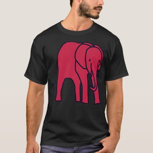 Viva Magenta Color of the Year 2023 Young Elephant T_Shirt