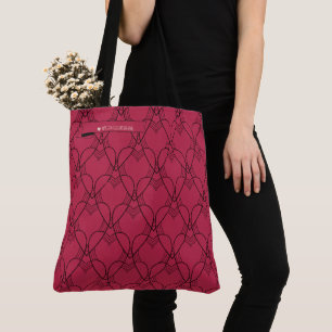 Viva Magenta Heart Pattern Coloring Go-Bag Tote Bag