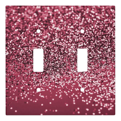 Viva Magenta Lady Glitter 1 Faux Glitter art  Light Switch Cover