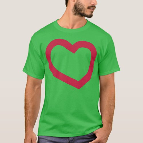 Viva Magenta Minimal  Heart Valentines Day T_Shirt