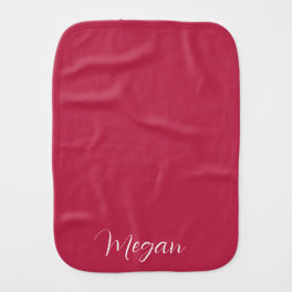 Viva Magenta Personalized Baby Burp Cloth