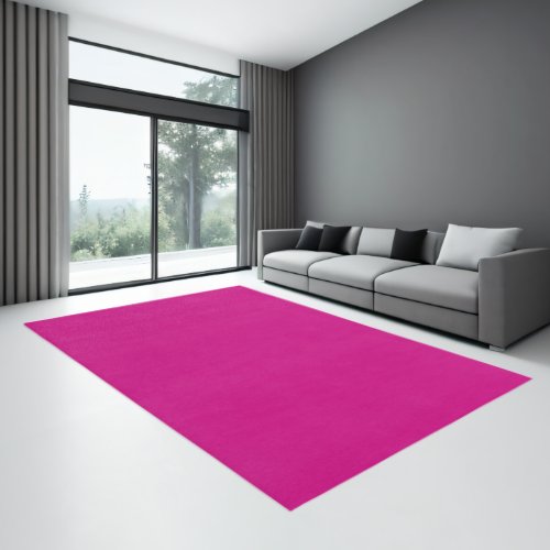 Viva Magenta Pink Solid Color Modern Elegant Rug