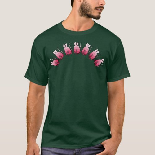Viva Magenta Rainbow Cats T_Shirt