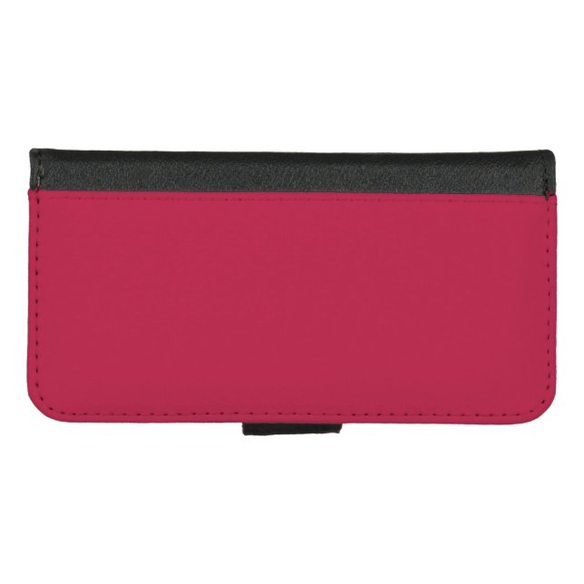 Viva magenta solid color iPhone wallet case (Front (Horizontal))