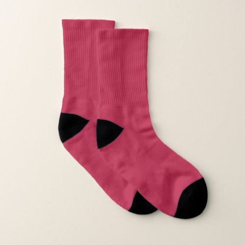 Viva Magenta Solid Color Socks