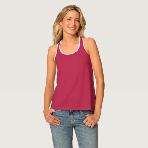 Viva Magenta Solid Color Tank Top