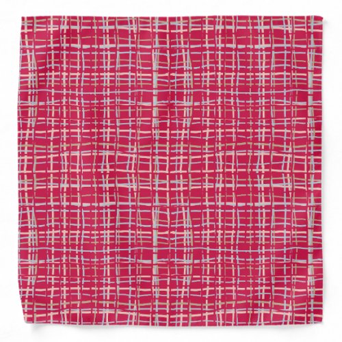 Viva Magenta Twisted Plaid Bandana