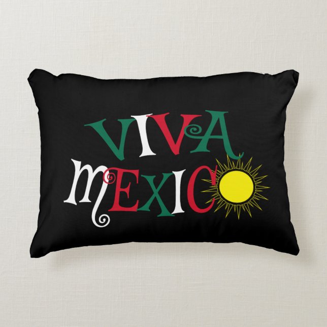 Viva Mexico Accent Pillow (Front)