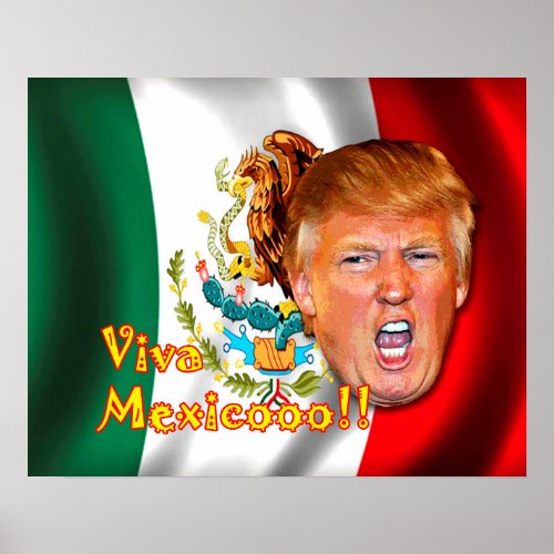 Viva Mexico anti_Donald Trump poster Poster