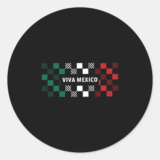 Viva Mexico Boy Girl Kids Mexican Independence Lon Classic Round Sticker (Front)