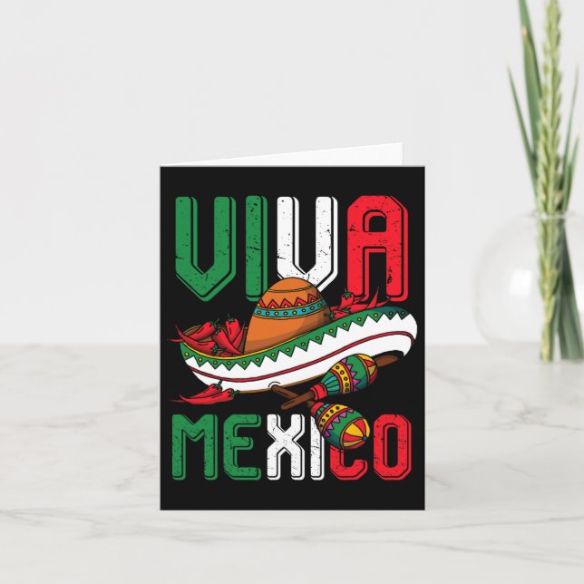 Viva Mexico Cinco De Mayo  Card (Front)
