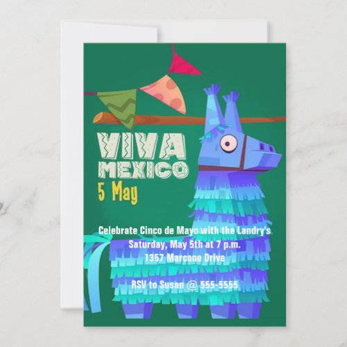 Viva Mexico Cinco de Mayo Party Invitation