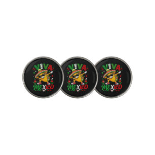 Viva Mexico Dabbing Taco Funny Sombrero Golf Ball Marker