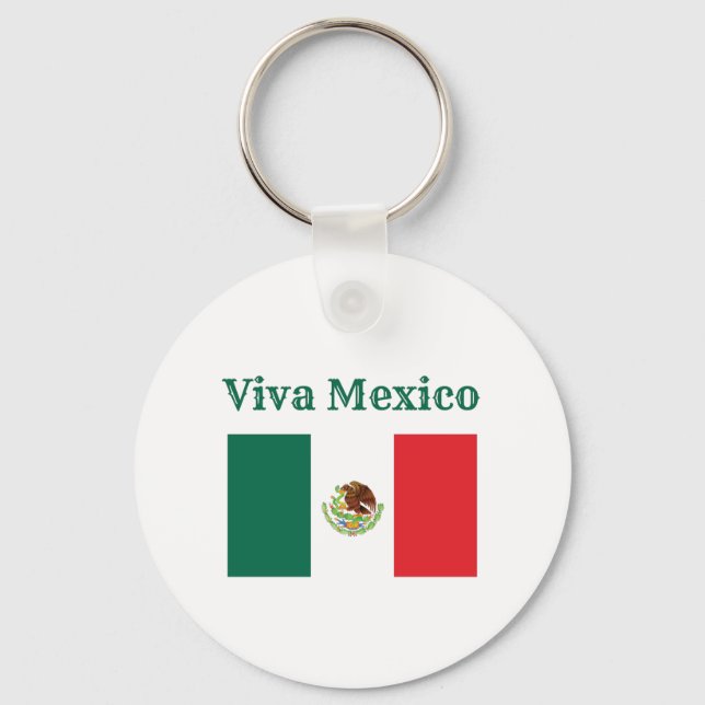 Viva Mexico Flag  Keychain (Front)