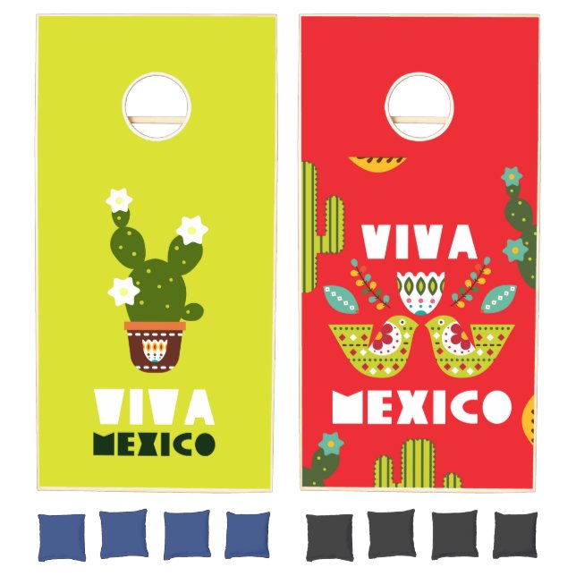 Viva Mexico Folk Art Cornhole Set (Set)