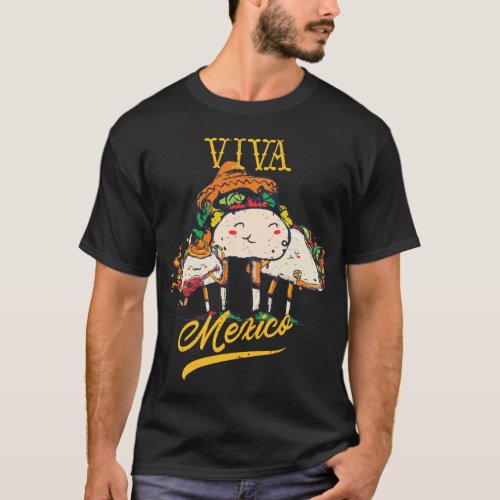 Viva Mexico Happy Familly Taco 5 De Mayo T_Shirt