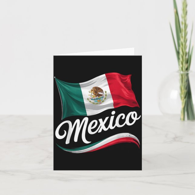 Viva Mexico Independence Day Mexican Flag Hispanic Card (Front)