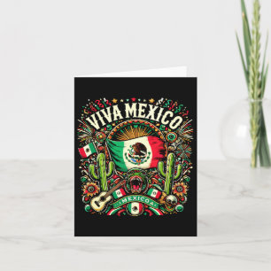Viva Mexico Independence Day Mexican Flag Mexicano Card