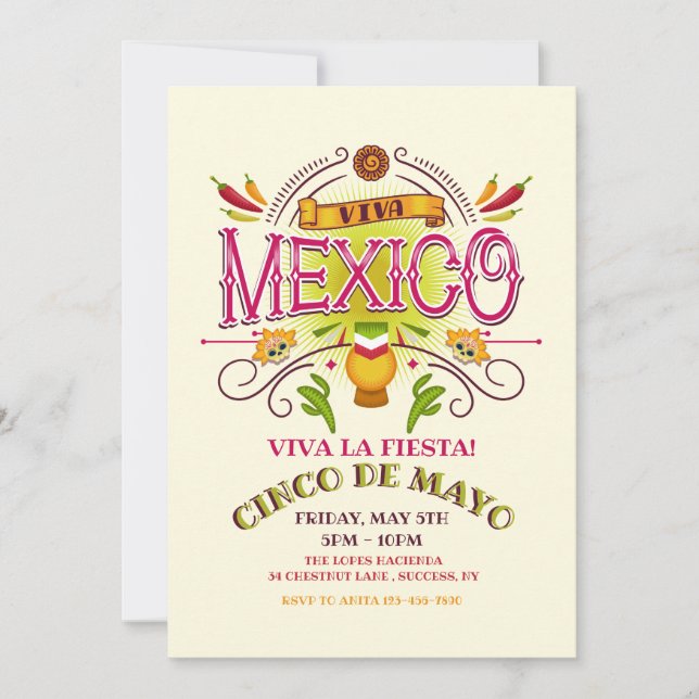 Viva Mexico Invitation (Front)
