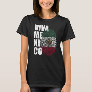 Viva Mexico It's In My DNA Mexican Fingerprint Ind T-Shirt
