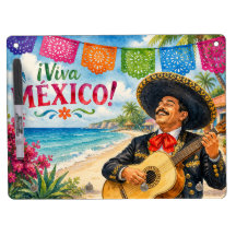 Viva Mexico Mariachi guitar beach souvenir