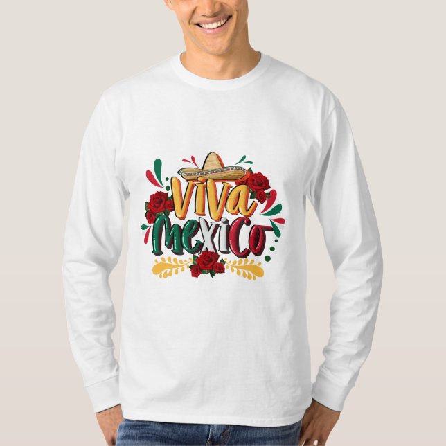 viva mexico, may five, custom playeras T-Shirt (Front)