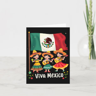 Viva Mexico Mexican Independence Day Guitar Girls  Card