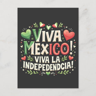 Viva Mexico Mexican independence day Postcard