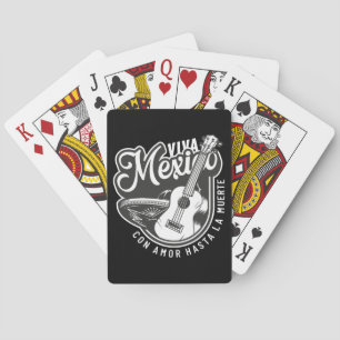 Viva Mexico Party With My Guitar Poker Cards