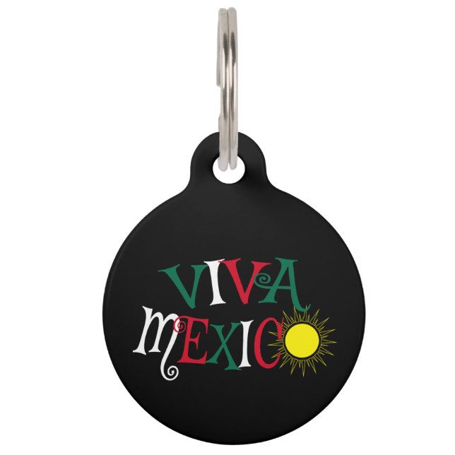 Viva Mexico Pet ID Tag (Front)