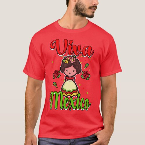 Viva Mexico Senorita Cinco De Mayo  retro T_Shirt