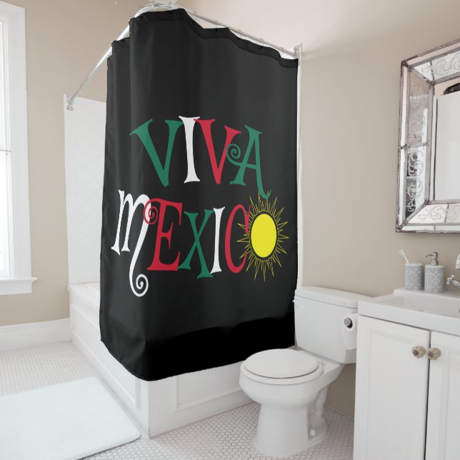 Viva Mexico Shower Curtain (In Situ)