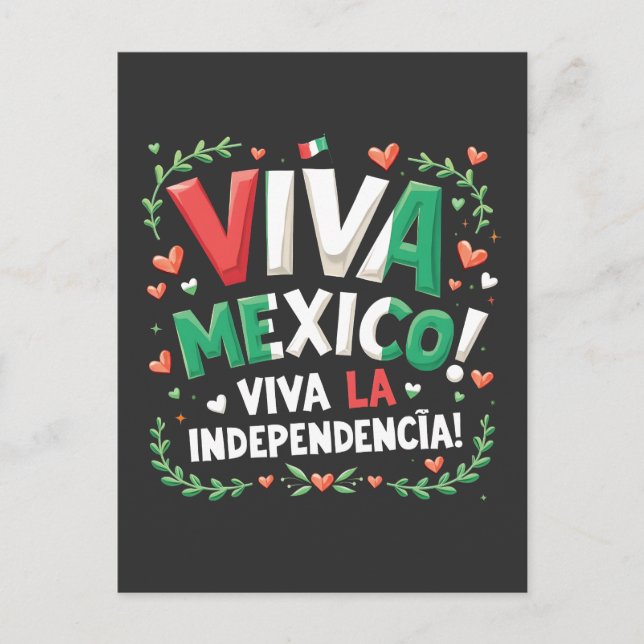 Viva Mexico Viva la Independencia Independece Day  Postcard (Front)
