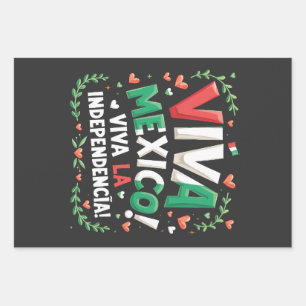 Viva Mexico Viva la Independencia Independece Day Wrapping Paper Sheets