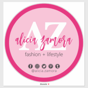 Viva Modern Magenta Social Media Influencer Custom Sticker