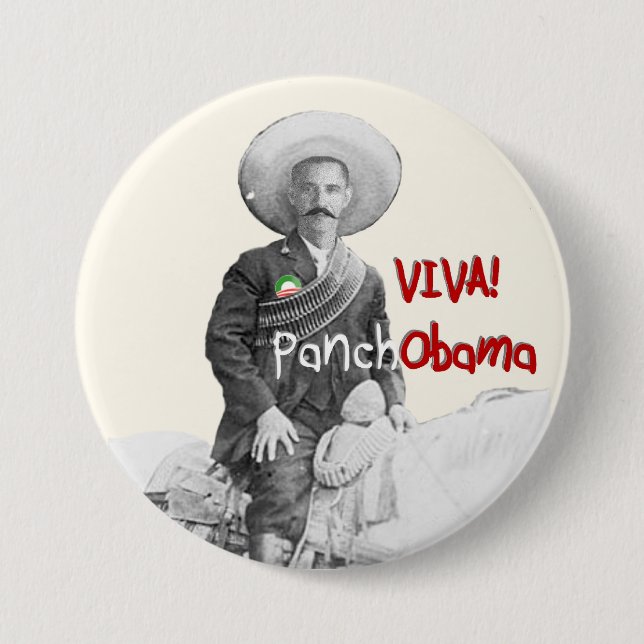Viva PanchObama Pinback Button (Front)