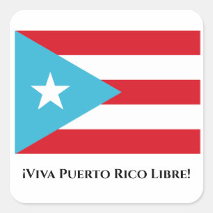 ¡Viva Puerto Rico Libre! Flag Stickers