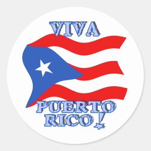 Viva Puerto Rico Products Classic Round Sticker