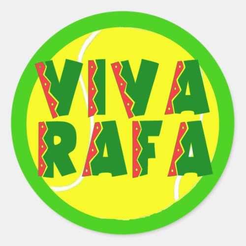 VIVA RAFA with Tennis Ball Classic Round Sticker