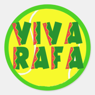 VIVA RAFA with Tennis Ball Classic Round Sticker
