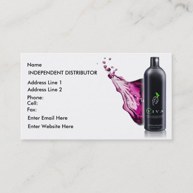 Viva Splash - Business Card (Front)