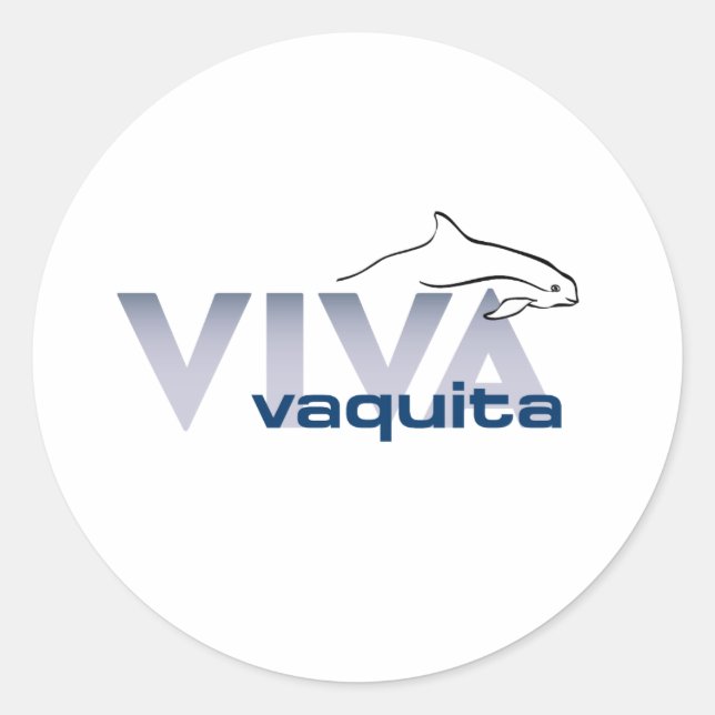 Viva Vaquita Round Sticker (Front)