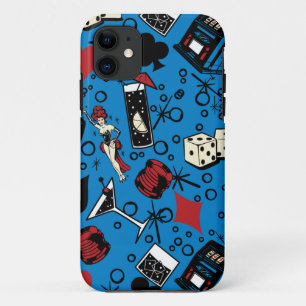 Viva Vegas Casino Retro Gambling Design iPhone 11 Case