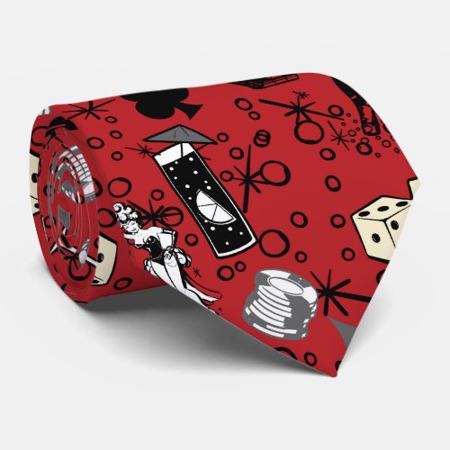 Viva Vegas Casino Retro Gambling Red Tie