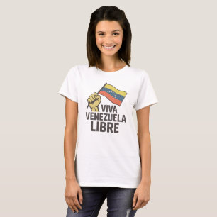 Viva Venezuela Libre Fist Flag Protest Vintage  T-Shirt