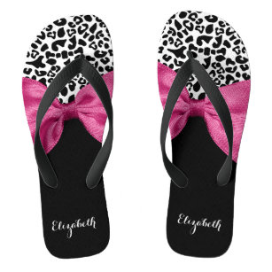 pink leopard print sandals