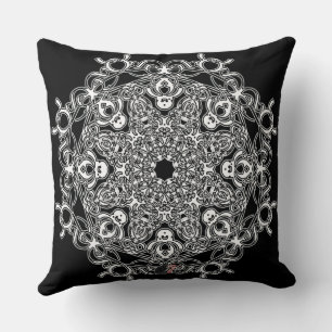 Vivacious Octa Glyph Throw Pillow