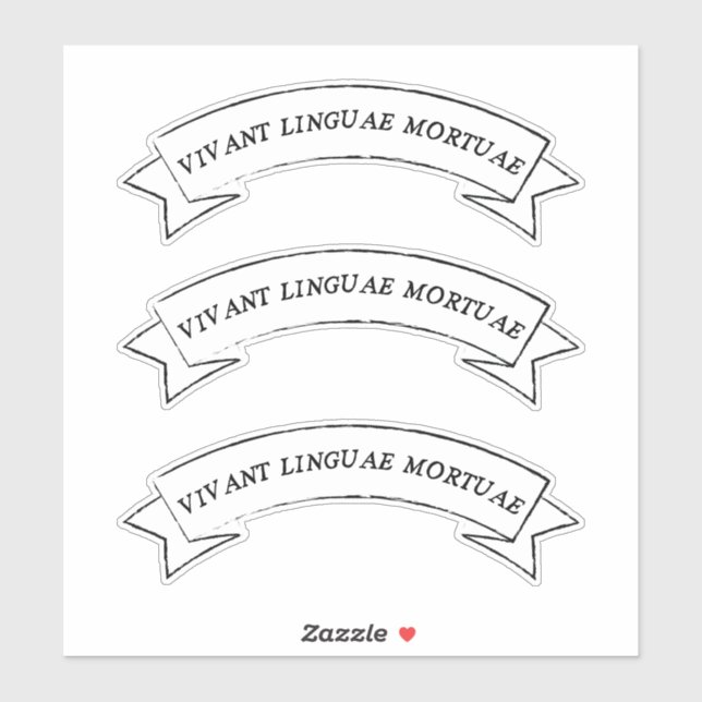 VIVANT LINGUAE MORTUAE - Long Live Dead Languages Sticker (Sheet)